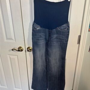 Motherhood Dark Blue Maternity Flare Jeans Small